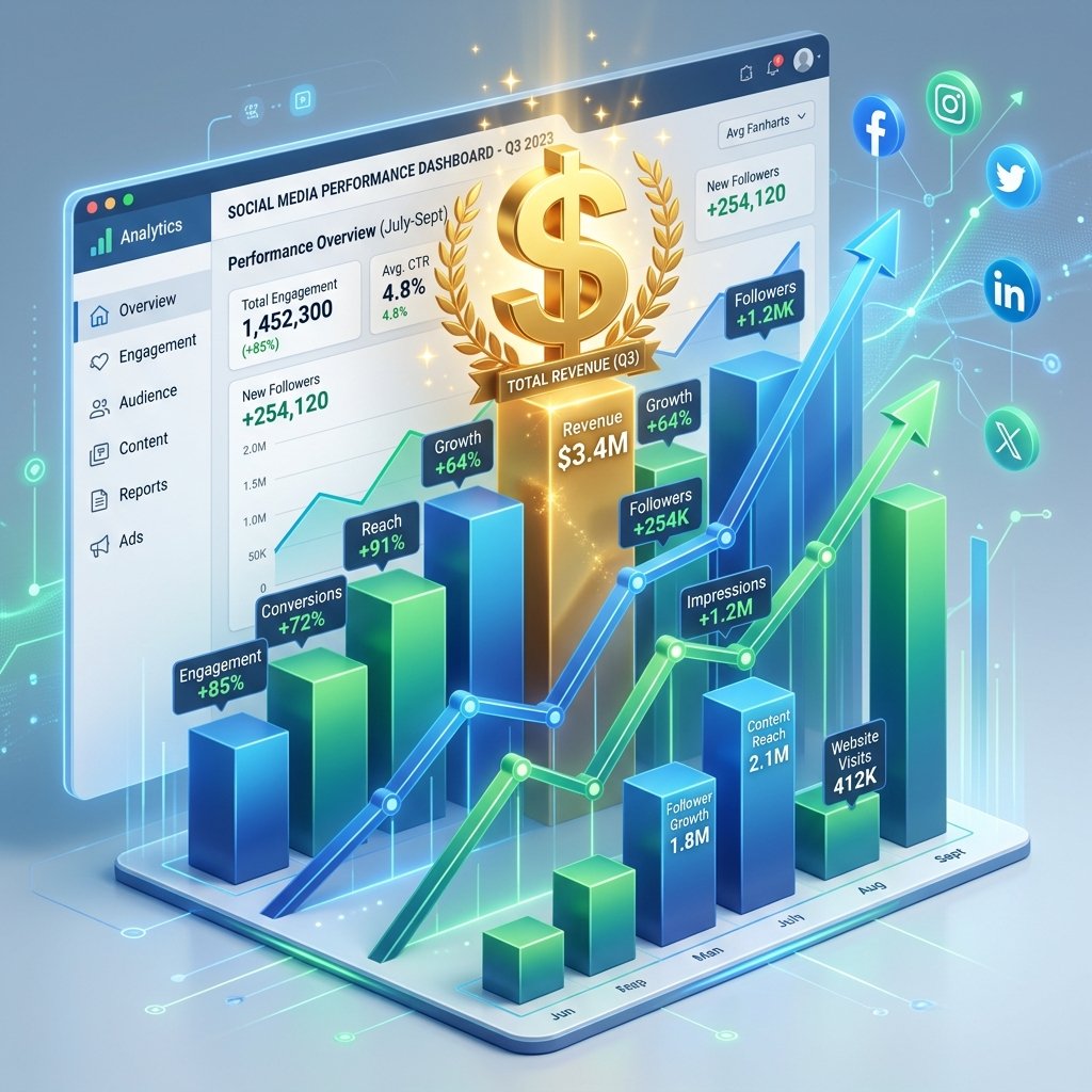 دليل المبتدئين الشامل لتحليل بيانات السوشيال ميديا وقياس العائد (ROI)
